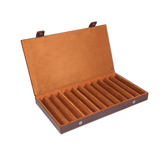 Elan Leather 12 Pen Holder - Brown