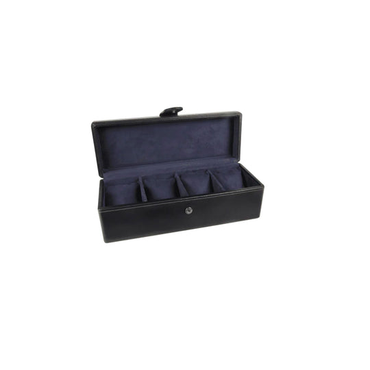 Elan Leather 4 Watch Case - Black