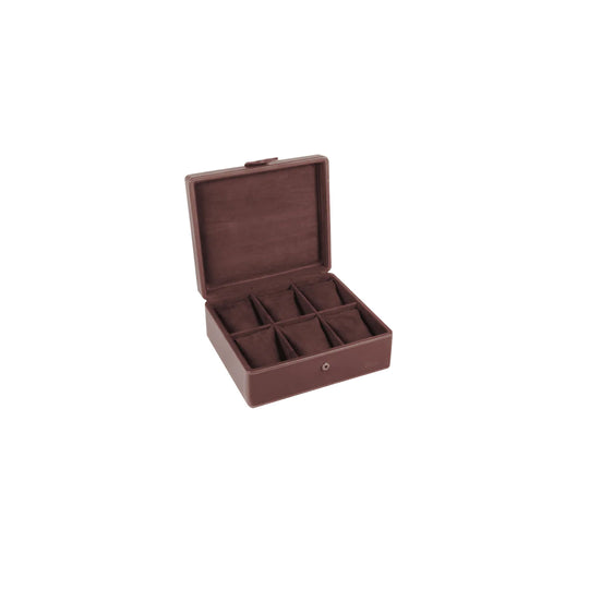 Elan Leather 6 Watch Case - Brown