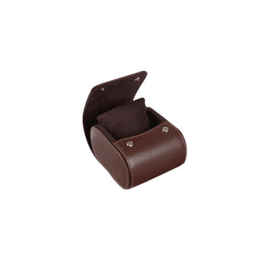 Elan Leather Single Watch Case - Brown