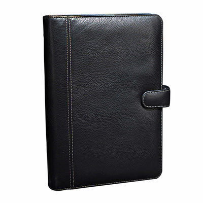 Elan Business Leather Undated Journal, Black - A5+ 1