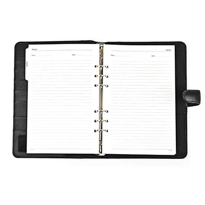 Elan Business Leather Undated Journal, Black - A5+ 2