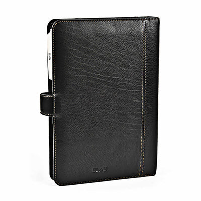 Elan Business Leather Undated Journal, Black - A5+ 4