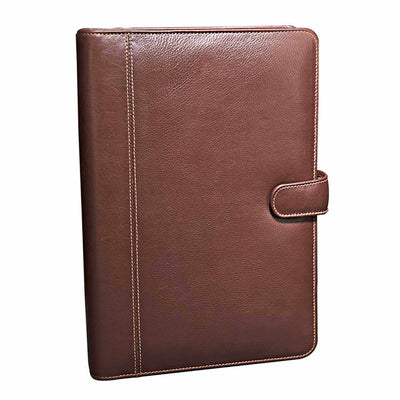Elan Business Leather Undated Journal, Brown - A5+ 1