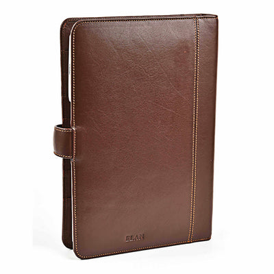 Elan Business Leather Undated Journal, Brown - A5+ 4