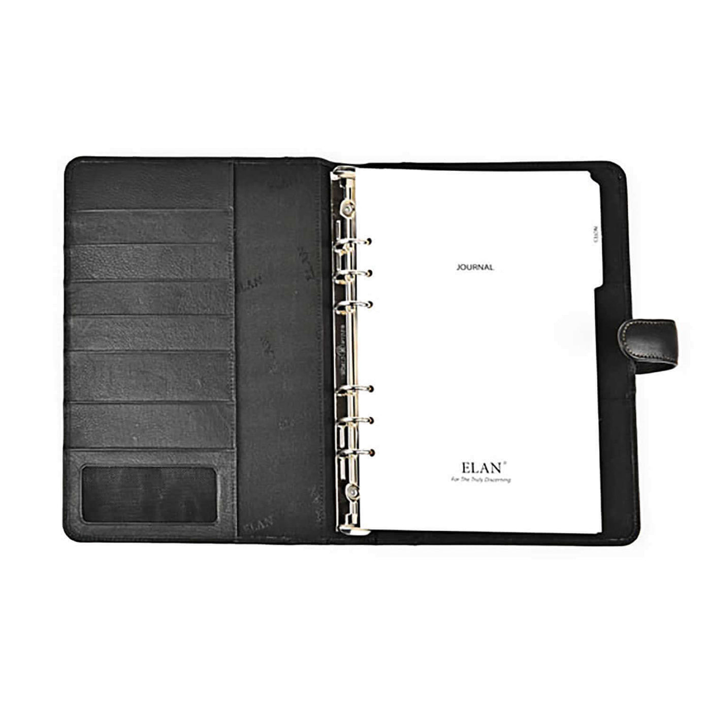 Elan Business Non Leather Undated Journal, Black -  A5+ 3