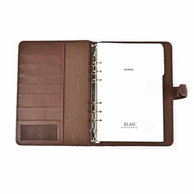 Elan Business Non Leather Undated Journal, Brown - A5+ 3