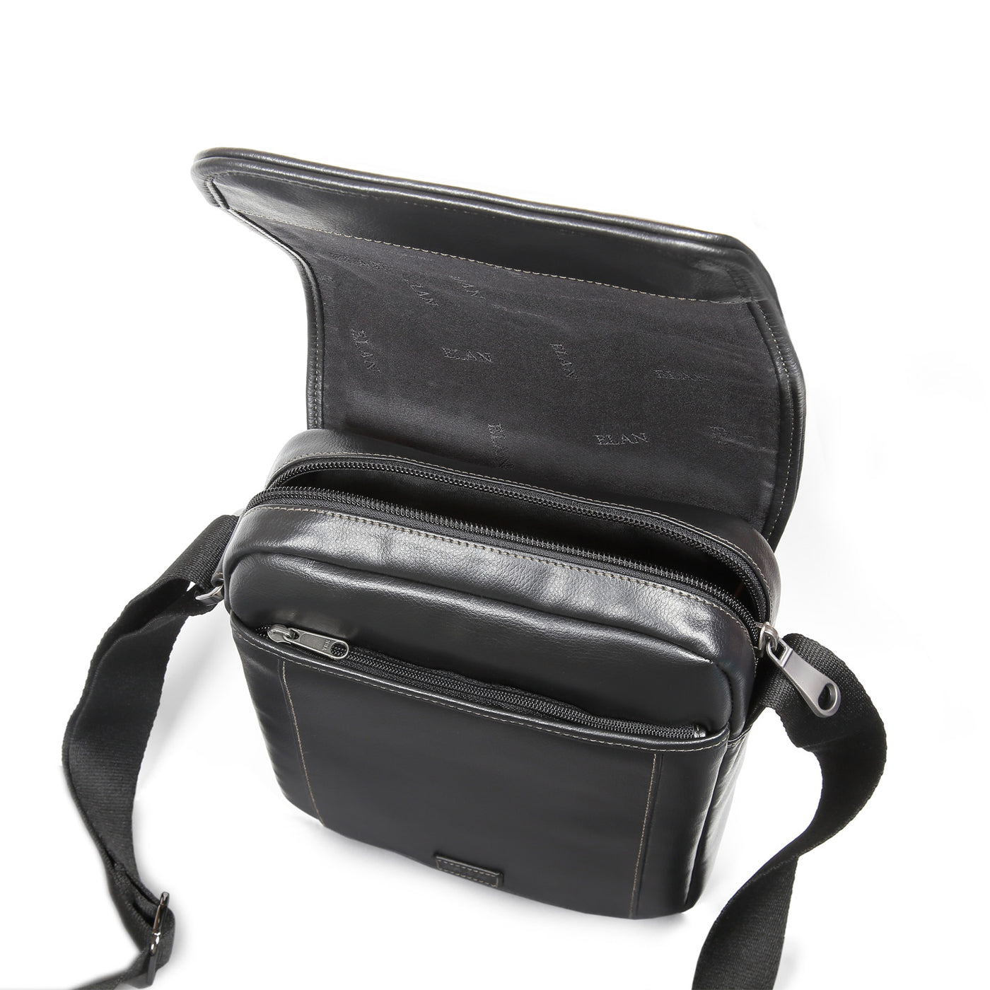 Elan Foam Shoulder Bag with Flap - Black 7