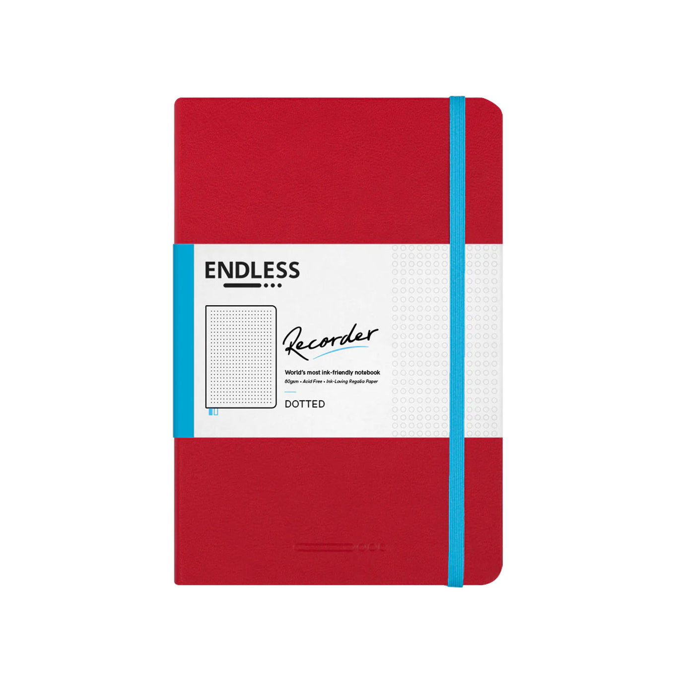 Endless Recorder Crimson Sky Red Regalia Notebook - A5 Dotted 1