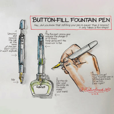 Esterbrook Estie Button Fill Fountain Pen - Botanical Gardens GT 16