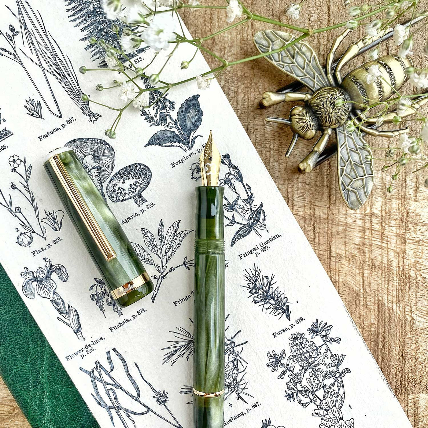 Esterbrook JR Pocket Fountain Pen - Palm Green GT 9