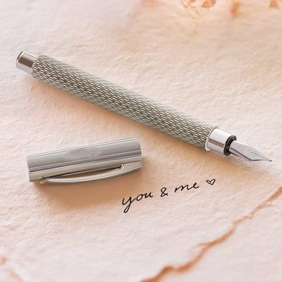 Faber-Castell Ambition Fountain Pen - OpArt White Sand CT