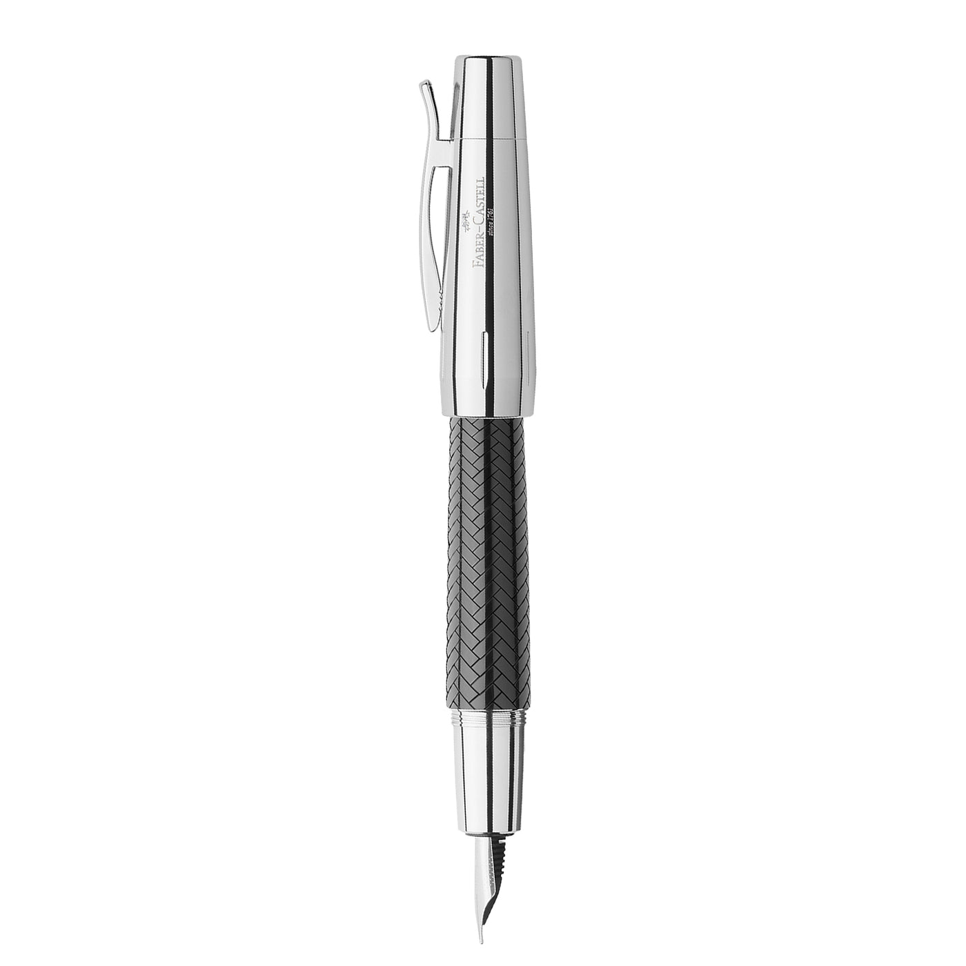 Faber-Castell E-motion Fountain Pen - Parquet Black CT