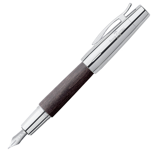 Faber-Castell E-motion Fountain Pen - Pearwood Black CT
