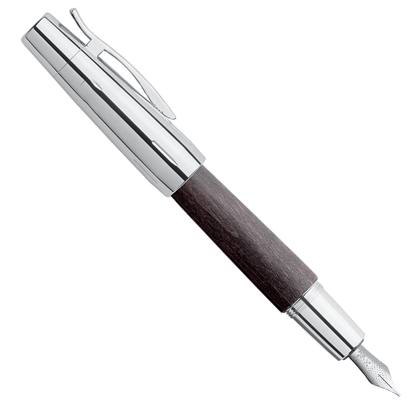 Faber-Castell E-motion Fountain Pen - Pearwood Black CT