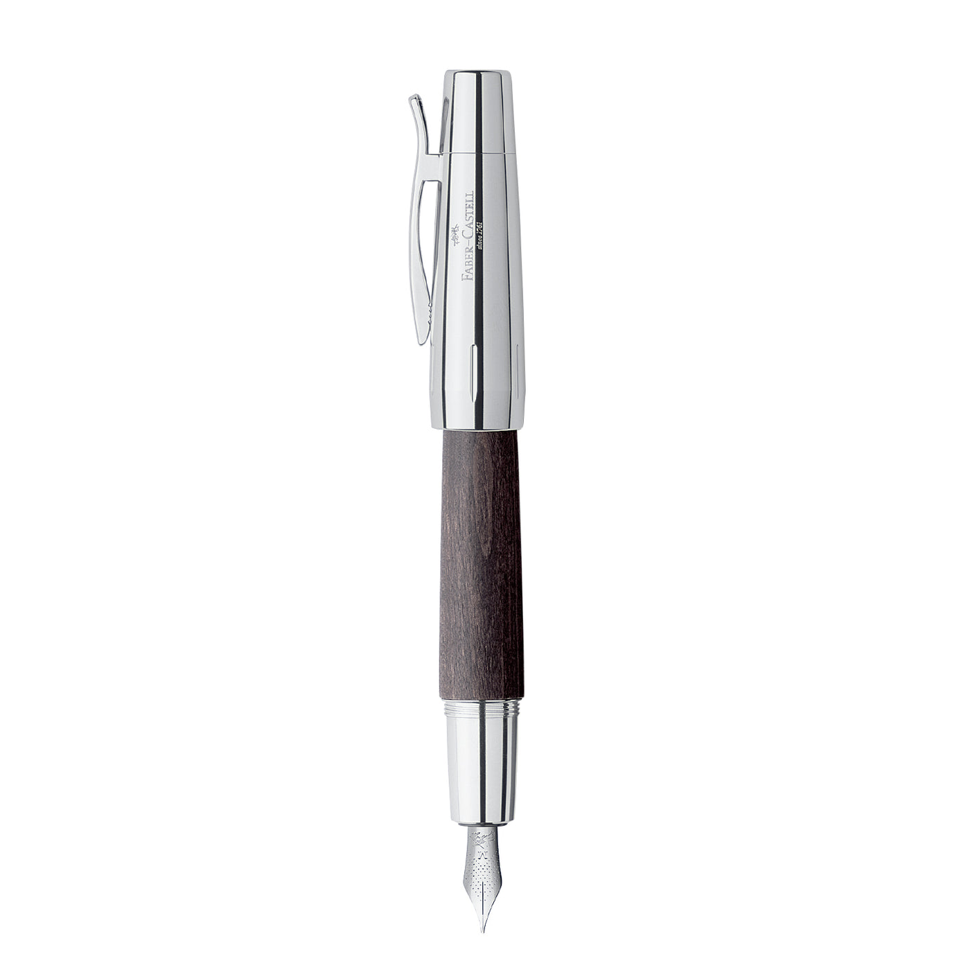 Faber-Castell E-motion Fountain Pen - Pearwood Black CT