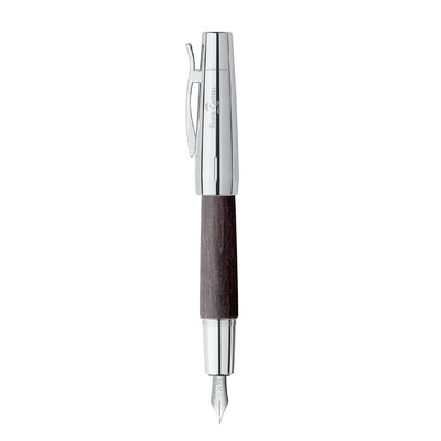 Faber-Castell E-motion Fountain Pen - Pearwood Black CT