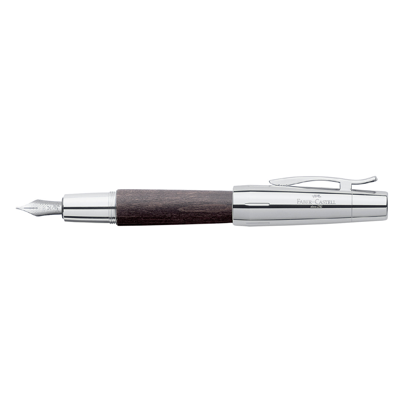 Faber-Castell E-motion Fountain Pen - Pearwood Black CT