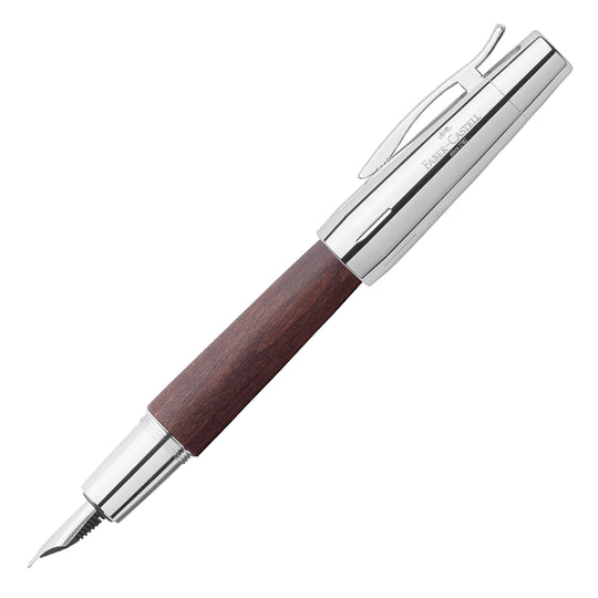Faber-Castell E-motion Fountain Pen - Pearwood Dark Brown CT