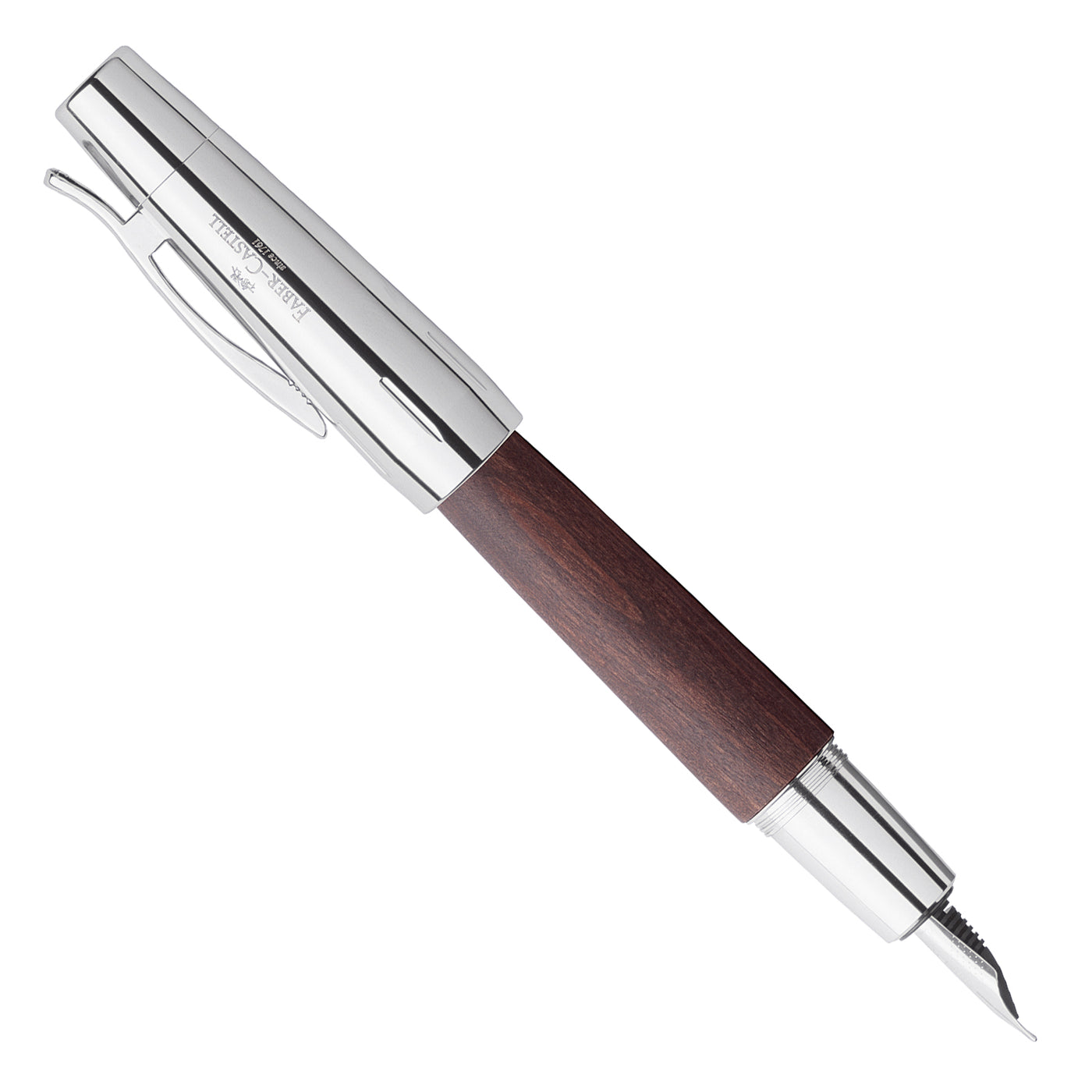 Faber-Castell E-motion Fountain Pen - Pearwood Dark Brown CT