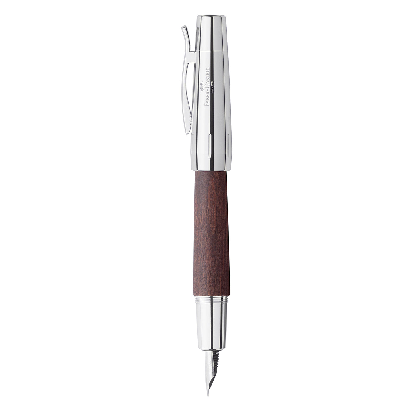 Faber-Castell E-motion Fountain Pen - Pearwood Dark Brown CT