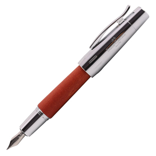 Faber-Castell E-motion Fountain Pen - Pearwood Reddish Brown CT