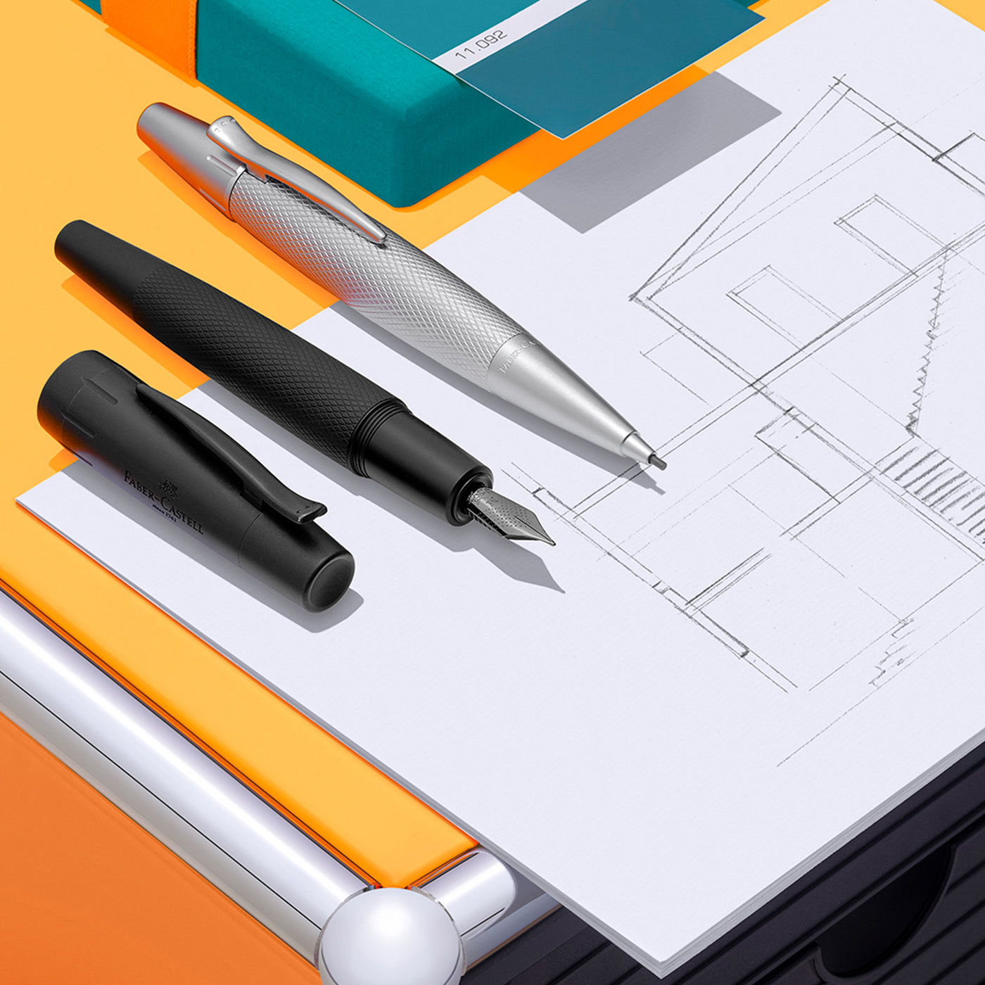 Faber-Castell E-motion Fountain Pen - Pure Black BT