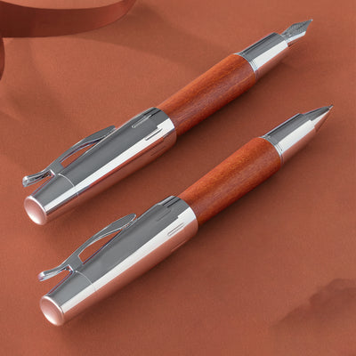 Faber-Castell E-motion Roller Ball Pen - Pearwood Reddish Brown CT