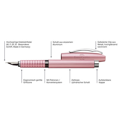 Faber-Castell Essentio Fountain Pen - Aluminium Rose CT