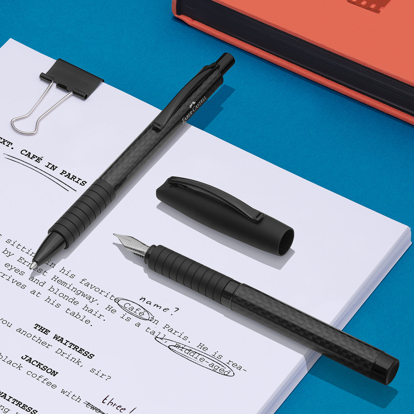 Faber-Castell Essentio Fountain Pen - Black Carbon PVD