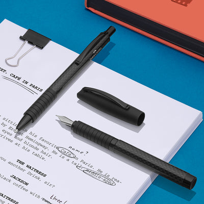 Faber-Castell Essentio Fountain Pen - Black Carbon PVD