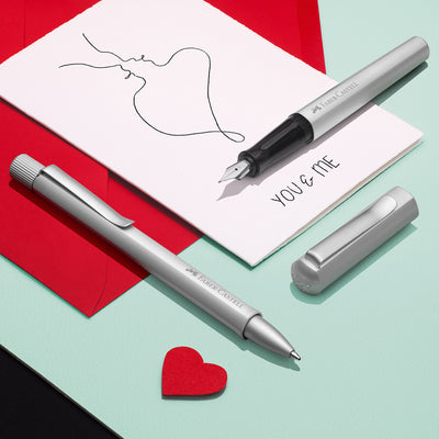 Faber-Castell Hexo Roller Ball Pen - Matte Silver CT