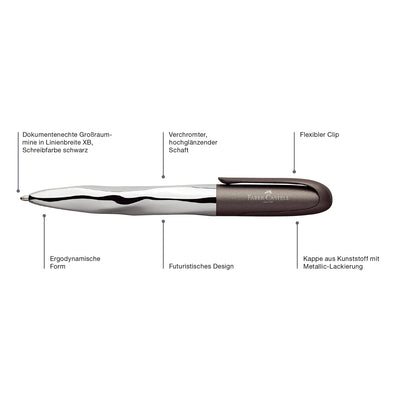 Faber-Castell N'ice Ball Pen - Grey PVD