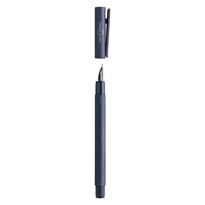 Faber-Castell Neo Slim Fountain Pen - Aluminium Dark Blue BT