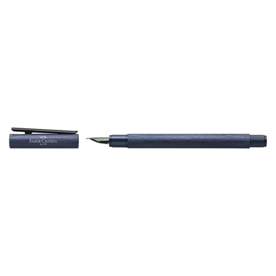 Faber-Castell Neo Slim Fountain Pen - Aluminium Dark Blue BT