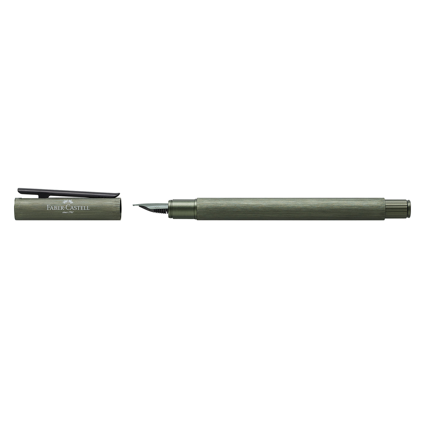 Faber-Castell Neo Slim Fountain Pen - Aluminium Olive Green BT