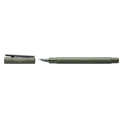 Faber-Castell Neo Slim Fountain Pen - Aluminium Olive Green BT