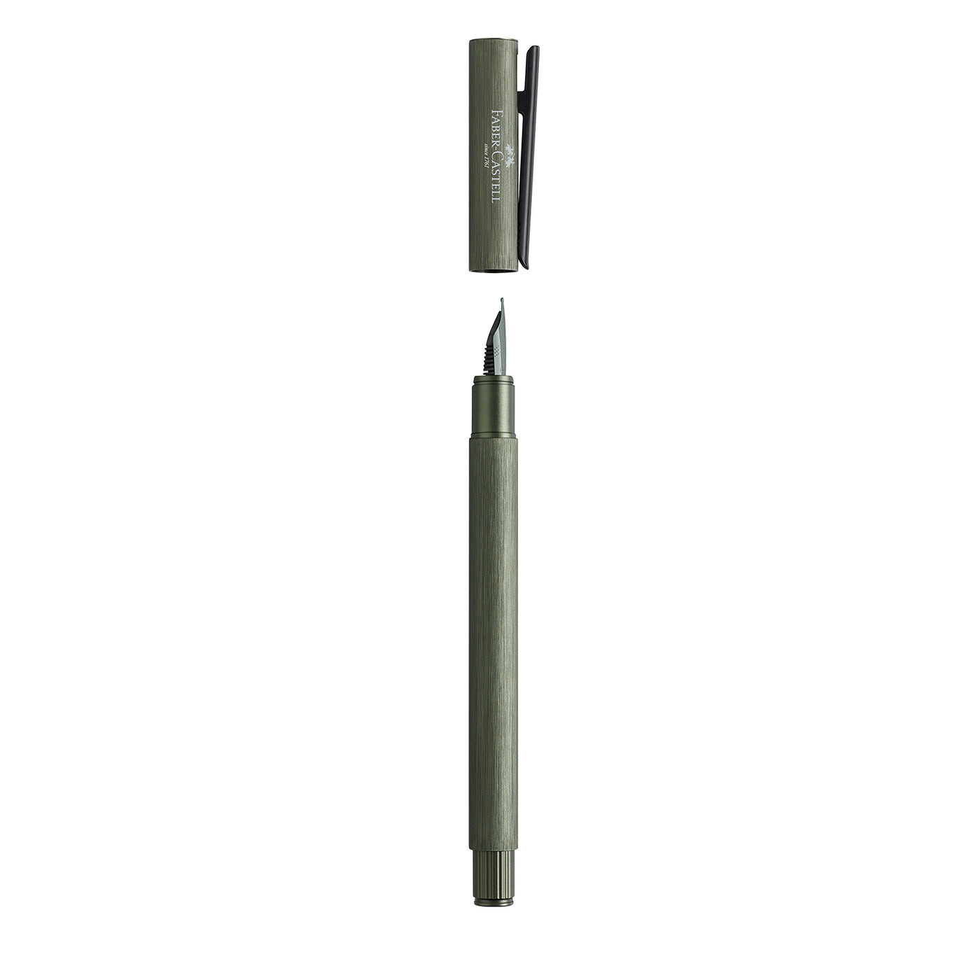Faber-Castell Neo Slim Fountain Pen - Aluminium Olive Green BT