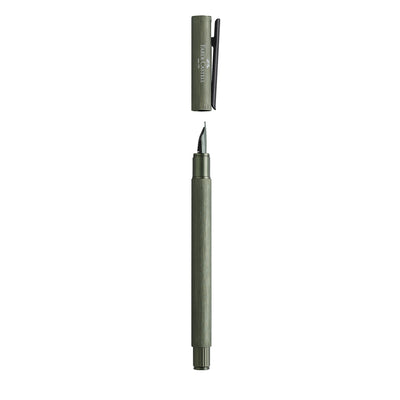 Faber-Castell Neo Slim Fountain Pen - Aluminium Olive Green BT