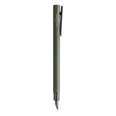 Faber-Castell Neo Slim Fountain Pen - Aluminium Olive Green BT