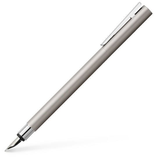 Faber-Castell Neo Slim Fountain Pen - Matte Stainless Steel CT