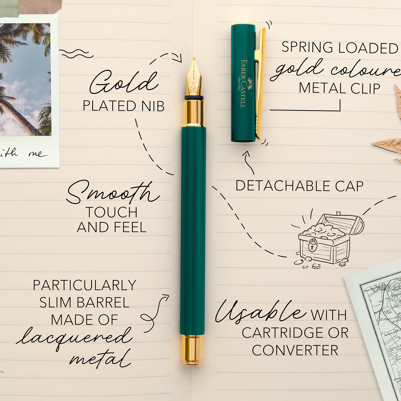 Faber-Castell Neo Slim Fountain Pen - Rainforest GT (Limited Edition)