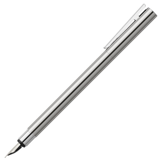Faber-Castell Neo Slim Fountain Pen - Shiny Stainless Steel CT
