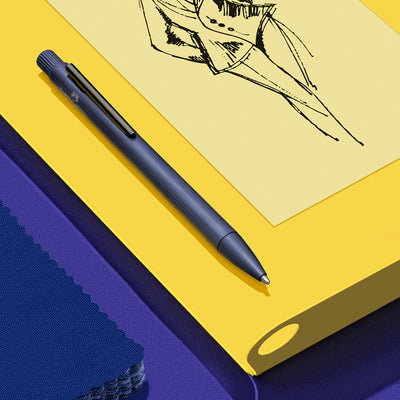 Faber-Castell Neo Slim Roller Ball Pen - Aluminium Dark Blue BT