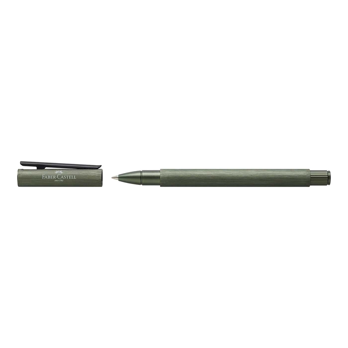 Faber-Castell Neo Slim Roller Ball Pen - Aluminium Olive Green BT