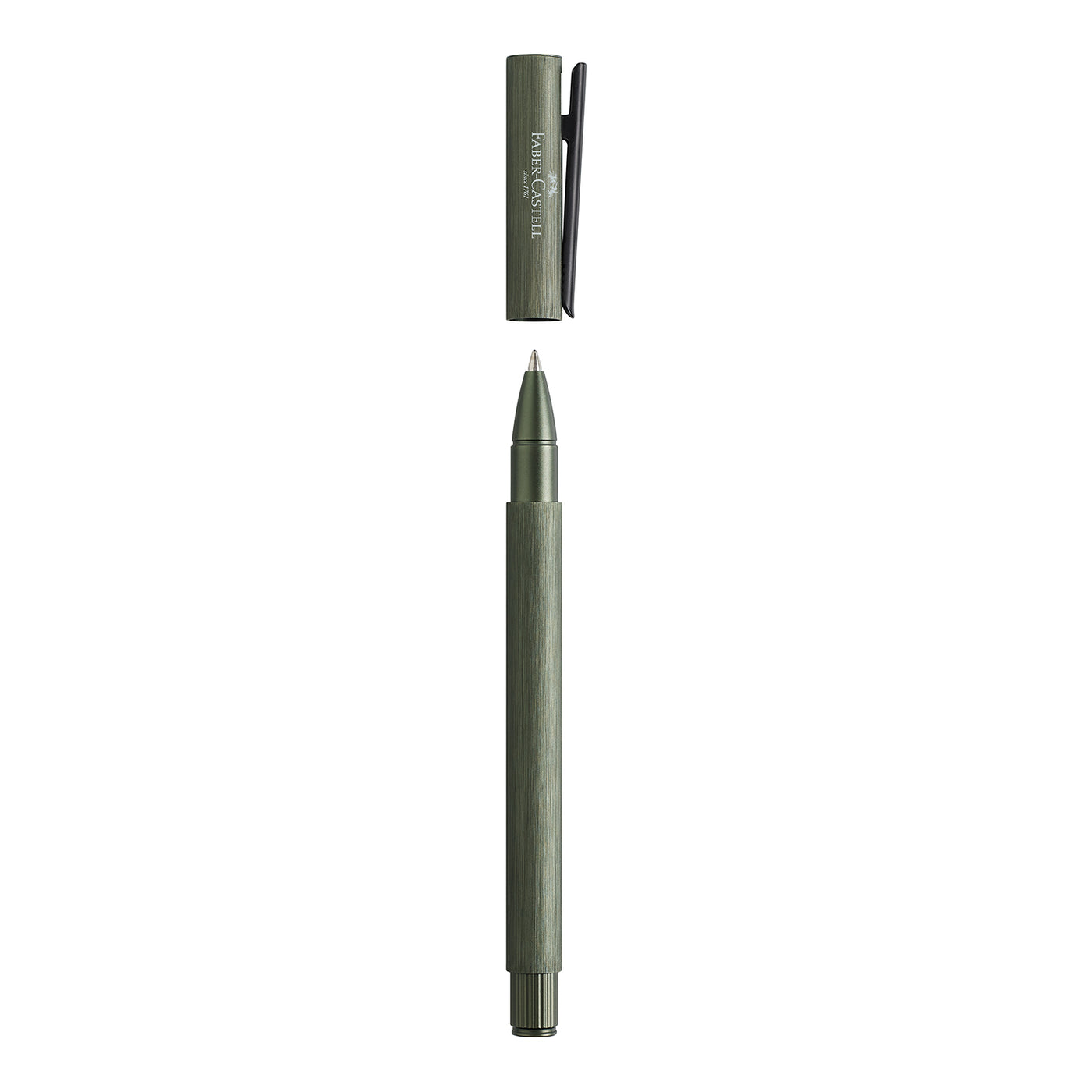 Faber-Castell Neo Slim Roller Ball Pen - Aluminium Olive Green BT