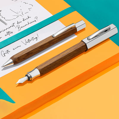 Faber-Castell Ondoro Fountain Pen - Smoked Oak CT