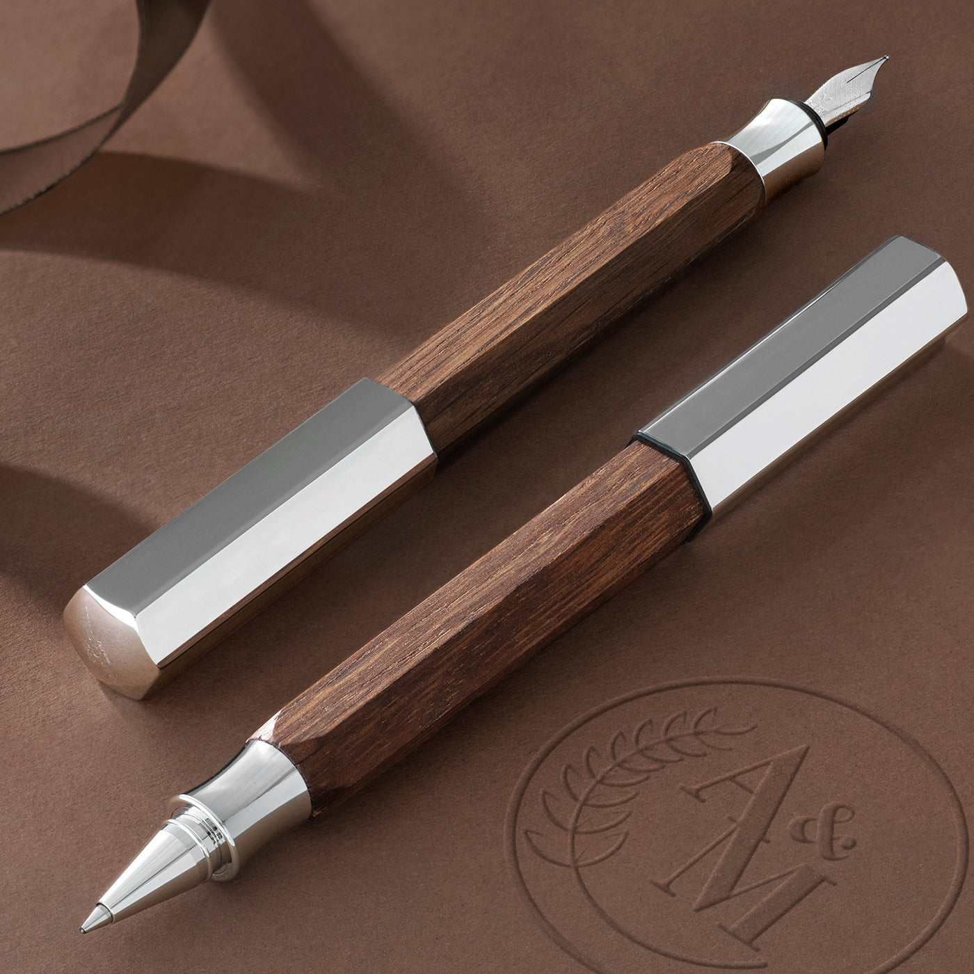 Faber-Castell Ondoro Roller Ball Pen - Smoked Oak CT