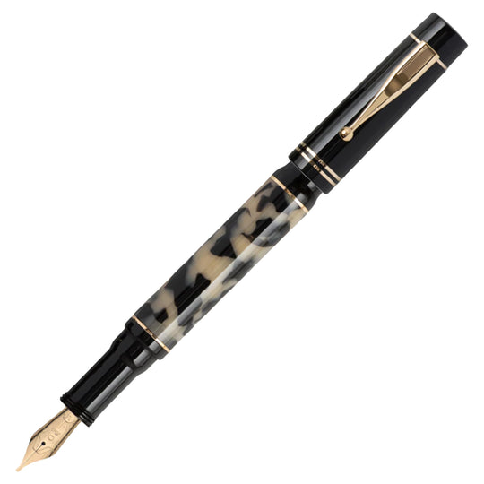 Gioia Alleria Fountain Pen - Tramonto Black Tortoise GT
