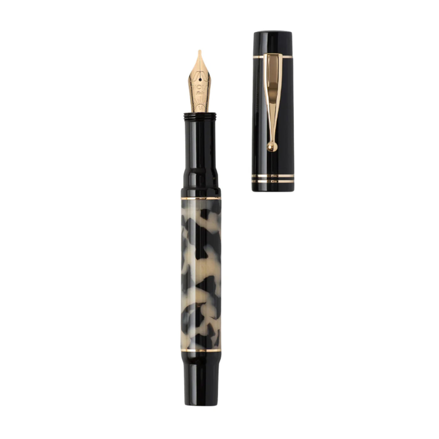 Gioia Alleria Fountain Pen - Tramonto Black Tortoise GT
